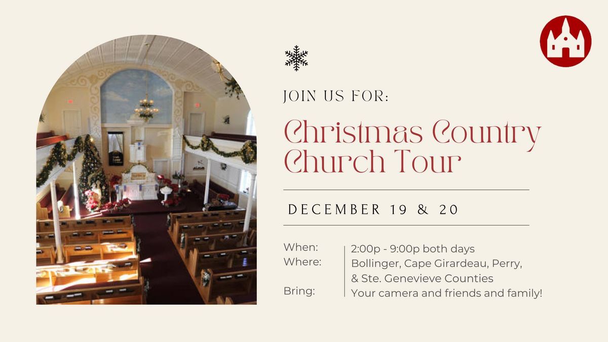 Christmas Country Church Tour 2024