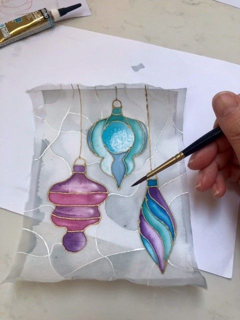 Festive silk painting for beginners