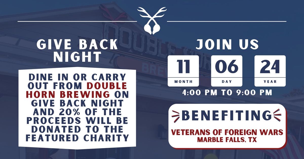 Give Back Night - Veterans of Foreign Wars