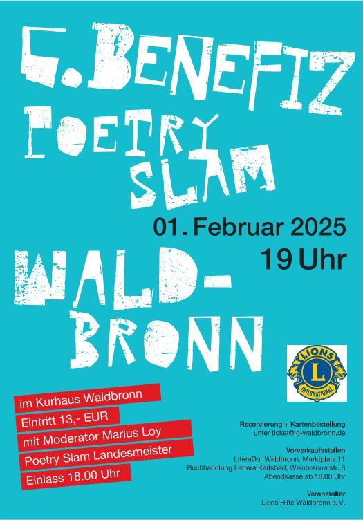 Poetry Slam Lionsclub Waldbronn