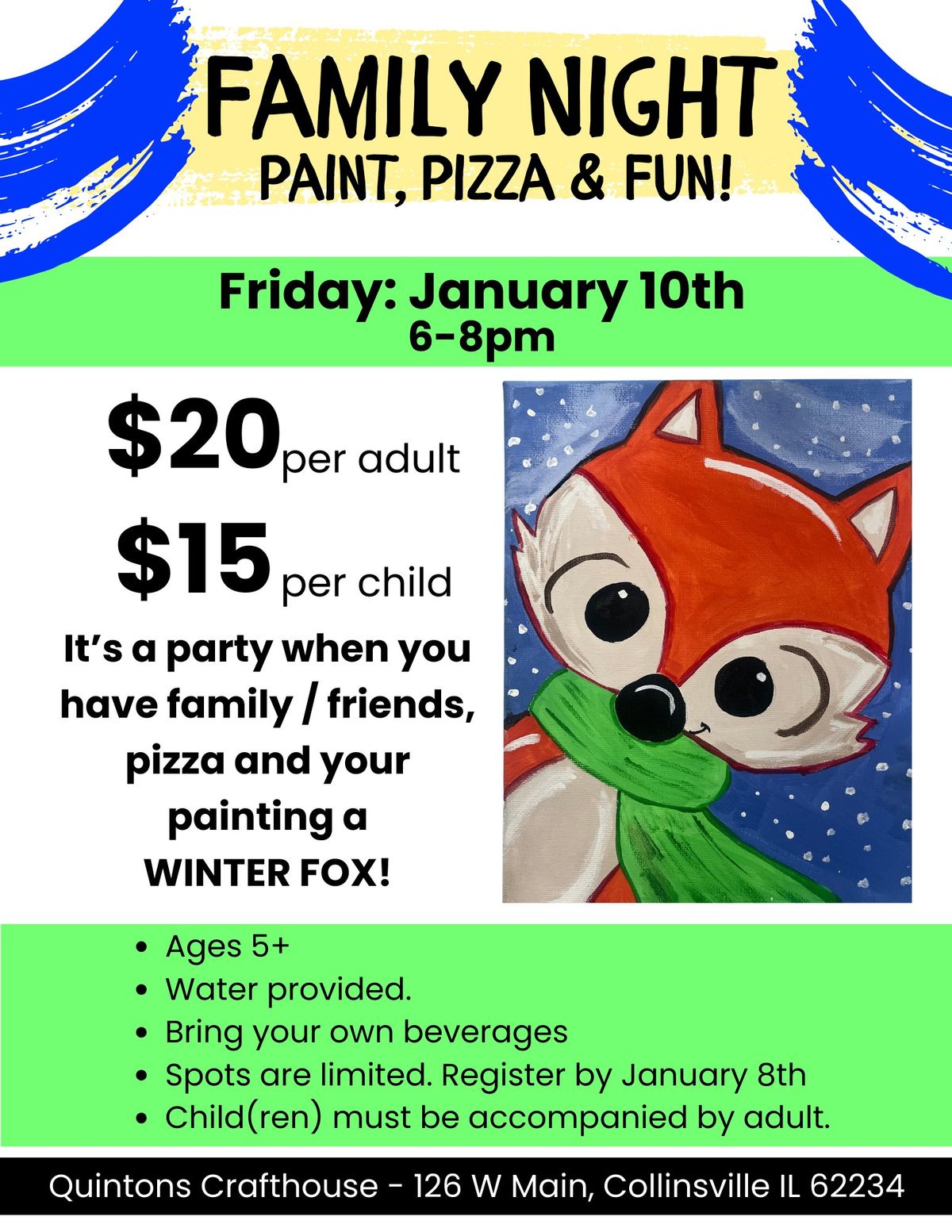 Family Paint & Pizza Night