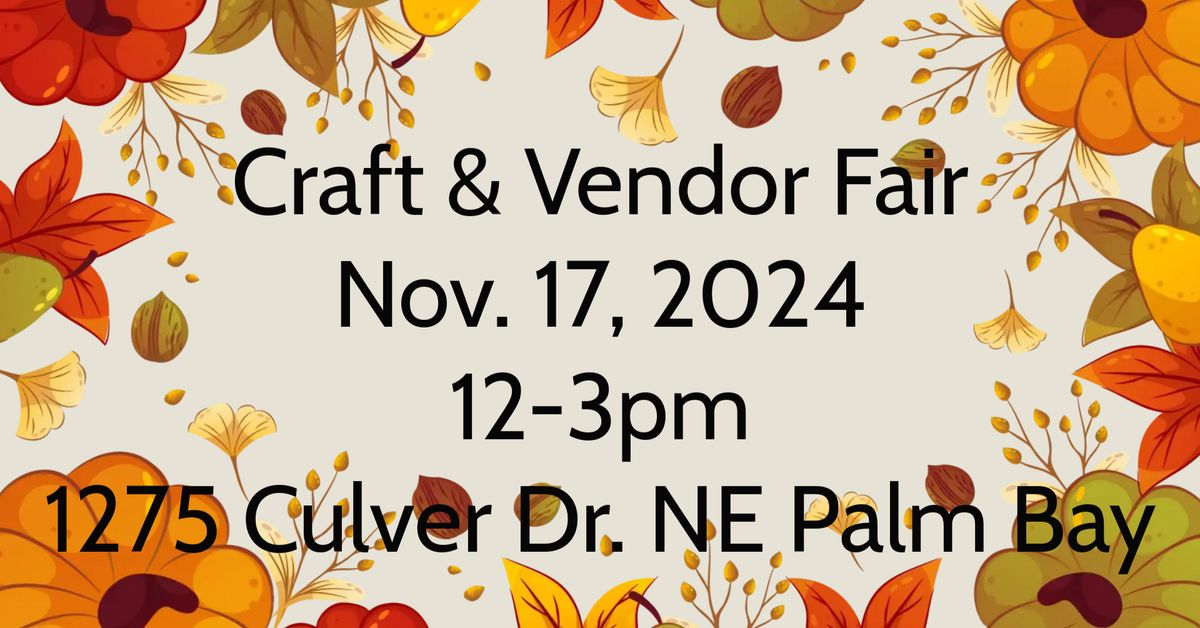 Fall Craft & Vendor Fair