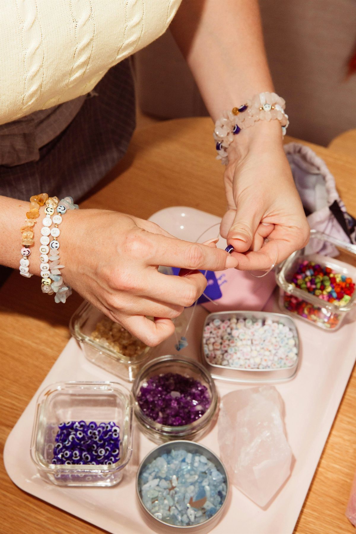SATURDAY 29th aug - carfest x seven collective rose quartz bracelet making