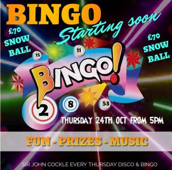 Bingo with our host DJ Mutley