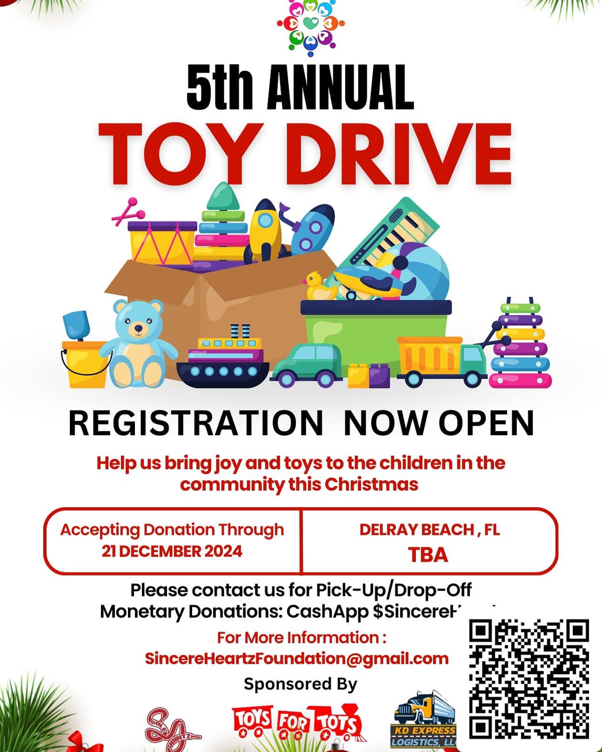 Sincere Heartz Foundation 5th annual Toy Drive 