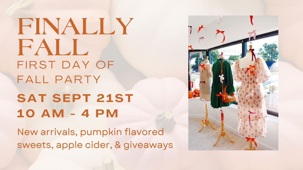 Finally Fall - First Day of Fall Party