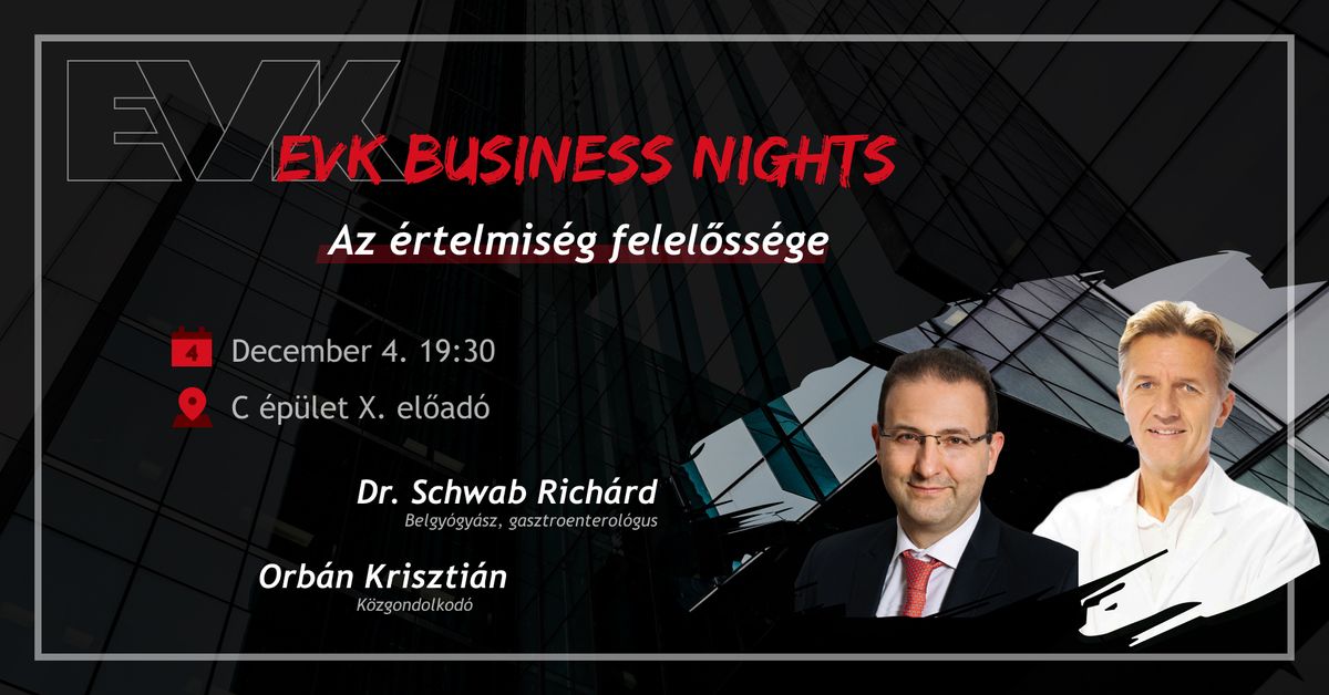 EVK Business Nights -Az \u00e9rtelmis\u00e9g felel\u0151ss\u00e9ge