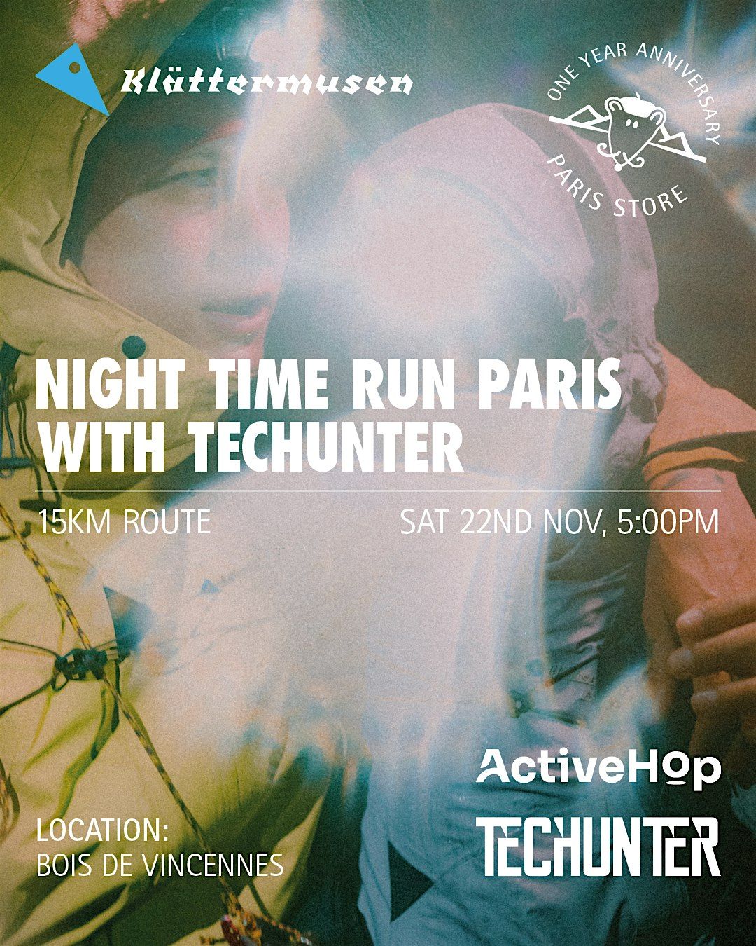 Night Time Run in Paris w\/ TECHUNTER