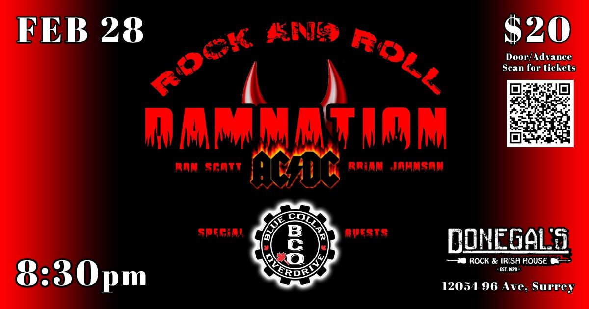 Rock and Roll Damnation - Tribute to AC\/DC | the best of Bon Scott & Brian Johnson Live at Donegal's