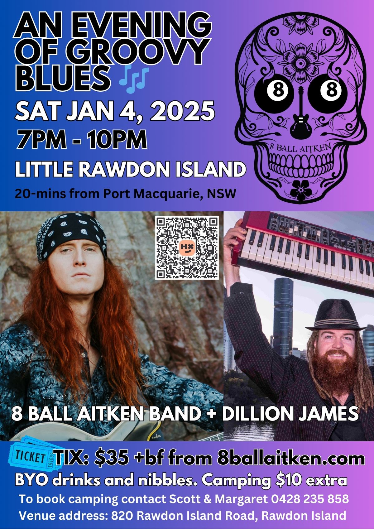 8 BALL AITKEN BAND - Live @ Little Rawdon Island + Dillion James