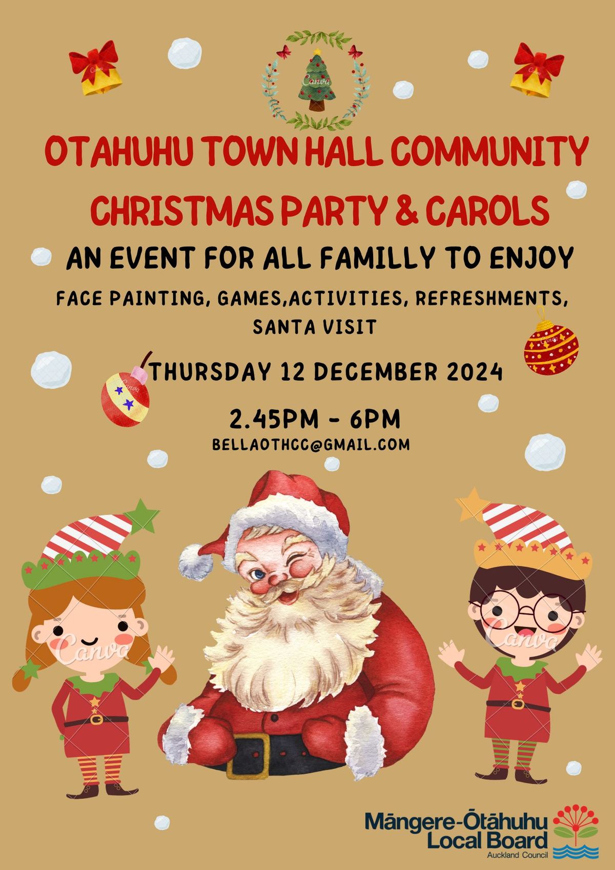 Community Christmas party & Carols