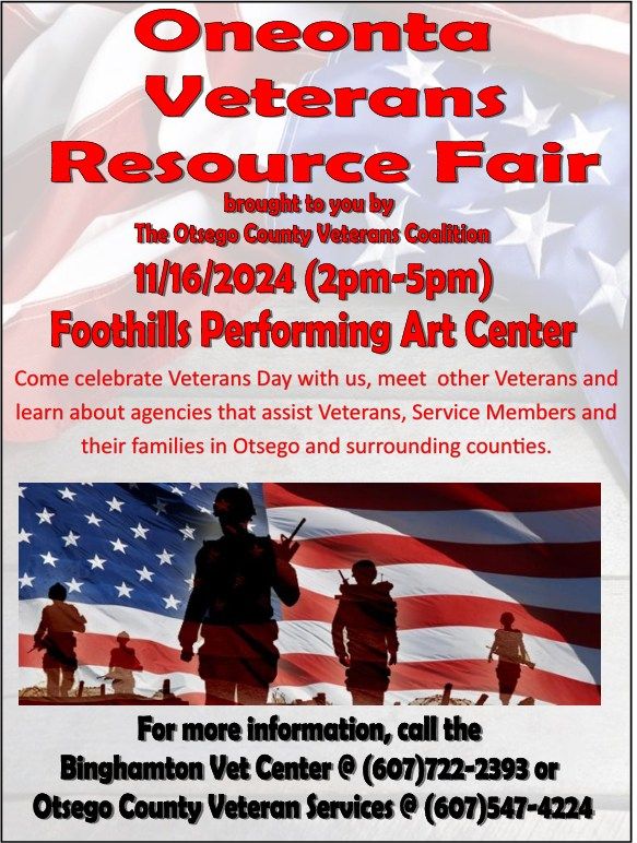 3rd Annual Oneonta Veteran Resource Fair