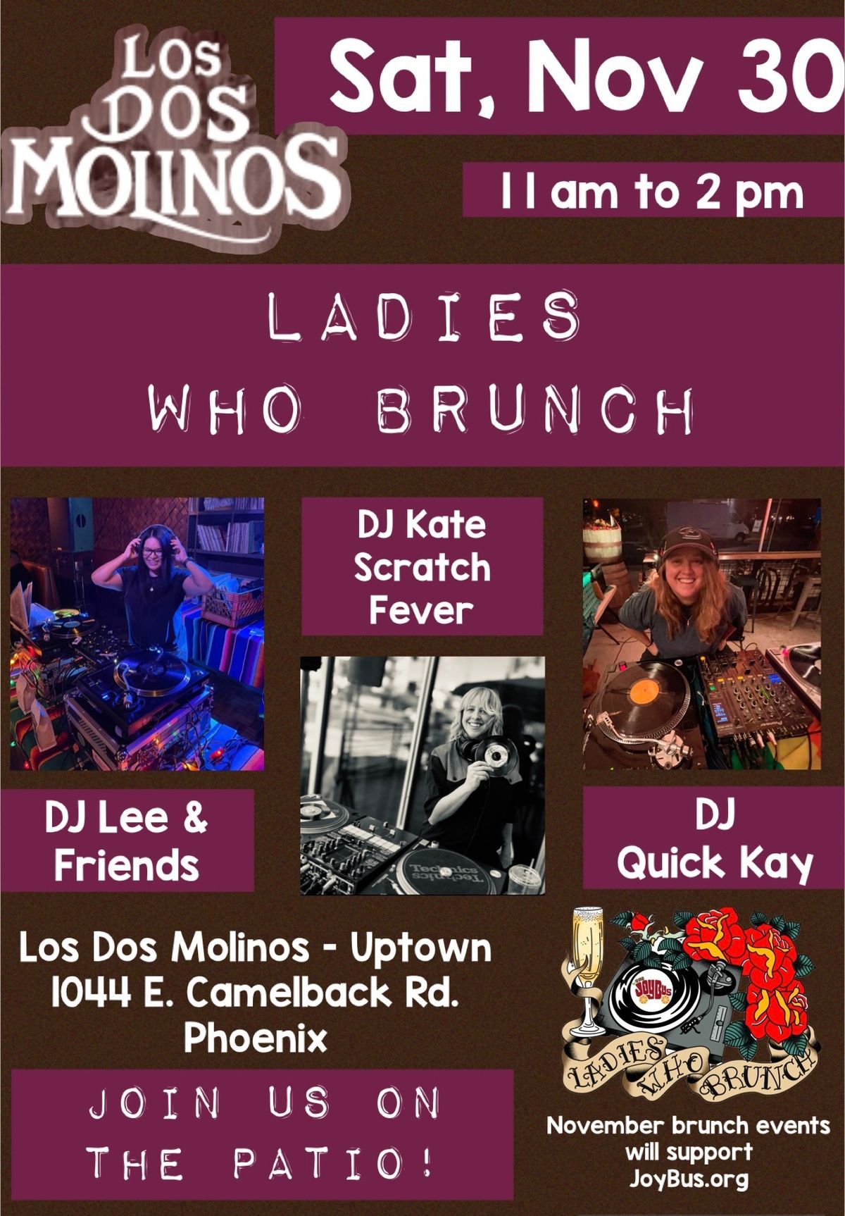 ? Ladies Who Brunch @  Los Dos Molinos UPTOWN