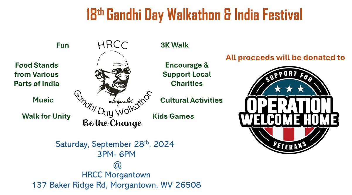 18th Gandhi Day Walkathon & India Festival