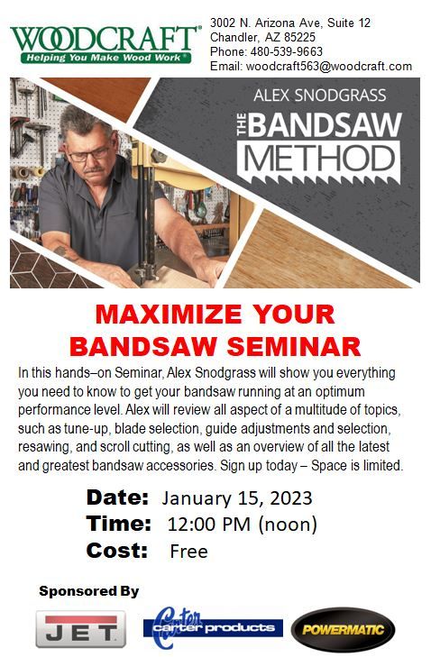 Alex Snodgrass, The Bandsaw Method Seminar