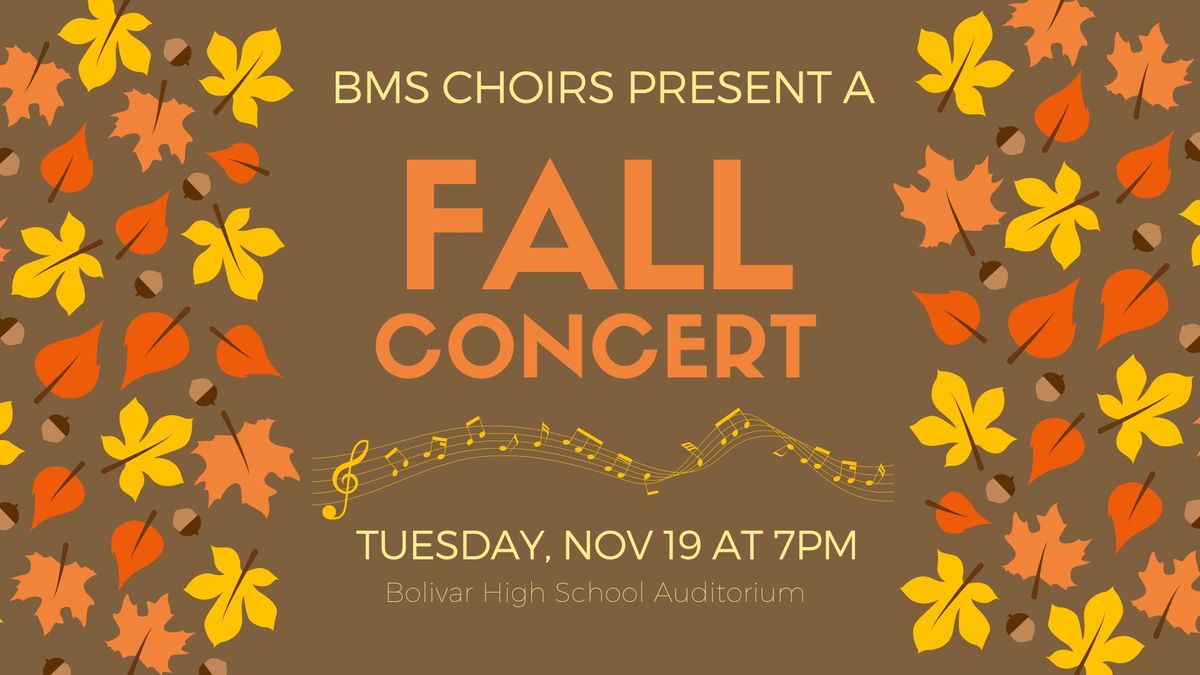 BMS Choirs Fall Concert