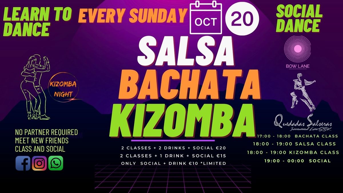 SALSA & BACHATA & KIZOMBA - CLASSES & PARTY SBK - DUBLIN