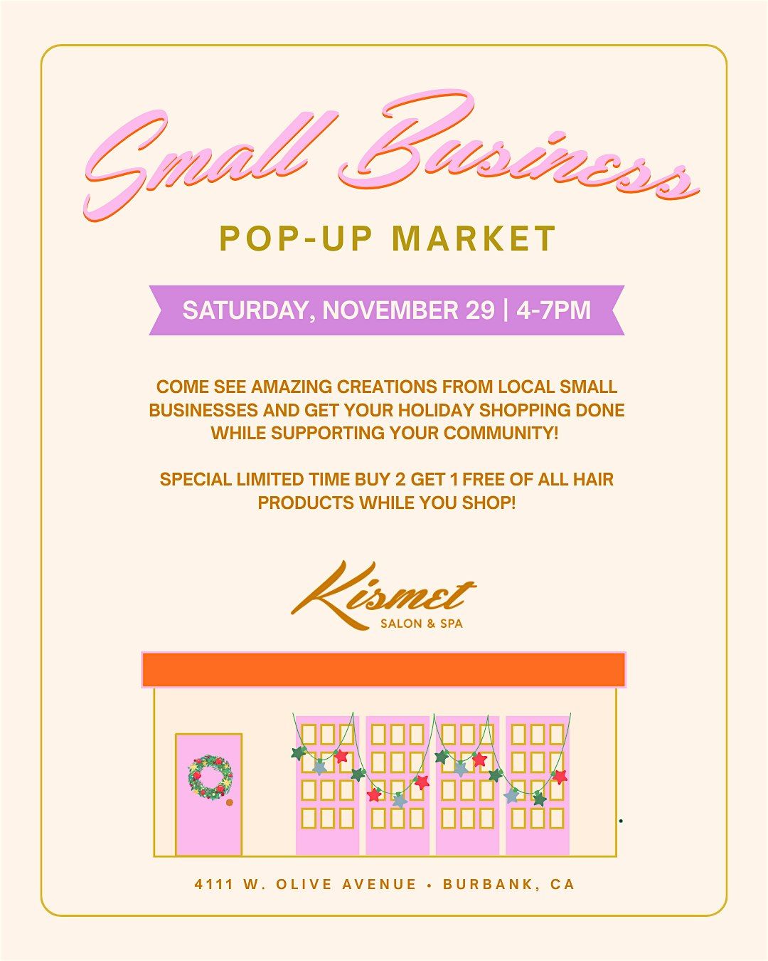 Small Business Pop Up Market at Kismet Collective