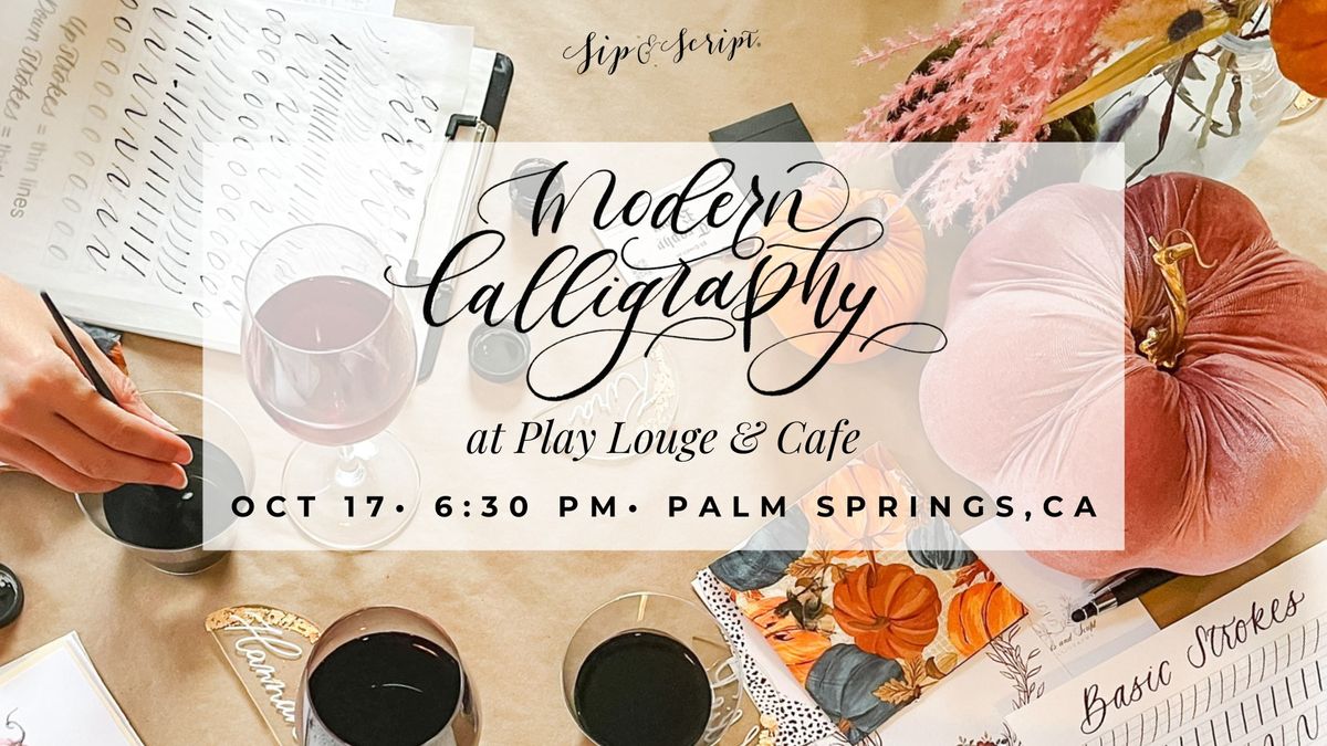 Modern Calligraphy & Pumpkin Lettering Class for Beginners @ Play Lounge & Cafe