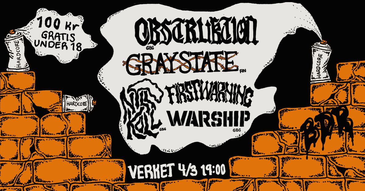 BDR019: Obstruktion, Gray State, Noll Koll, First Warning, Warship