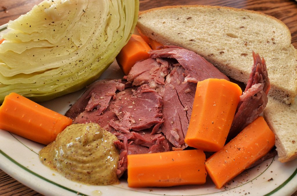 Corned beef and cabbage dinner