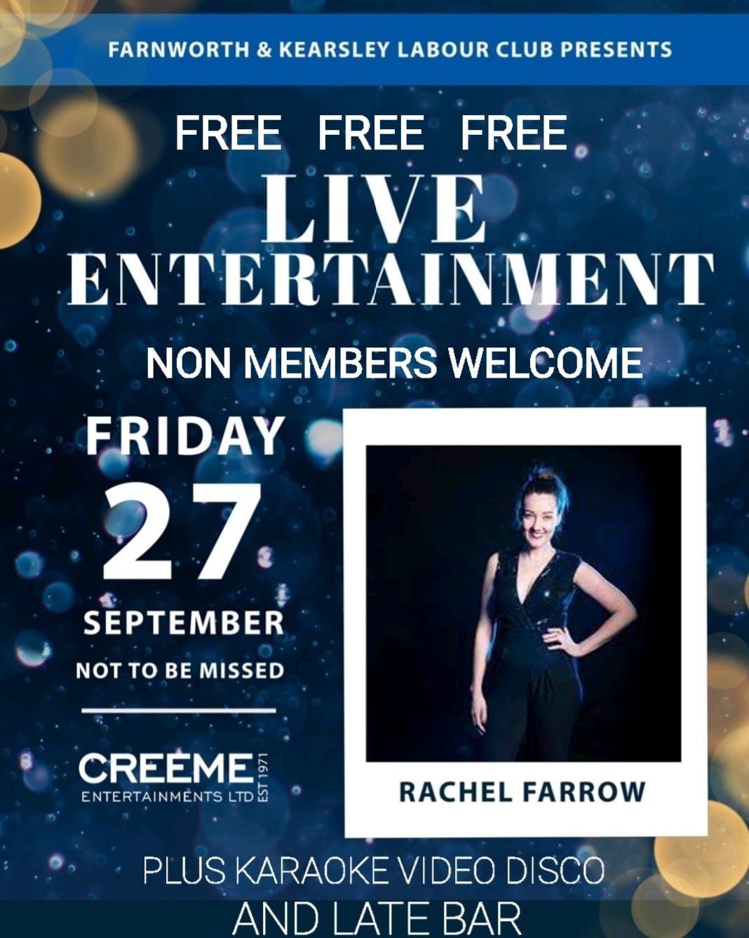 FREE LIVE ENTERTAINMENT IN THE CLUB