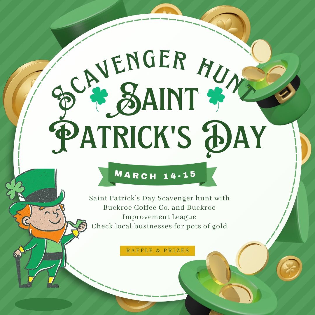 Buckroe Coffee Co. St. Patty\u2019s Scavenger hunt!