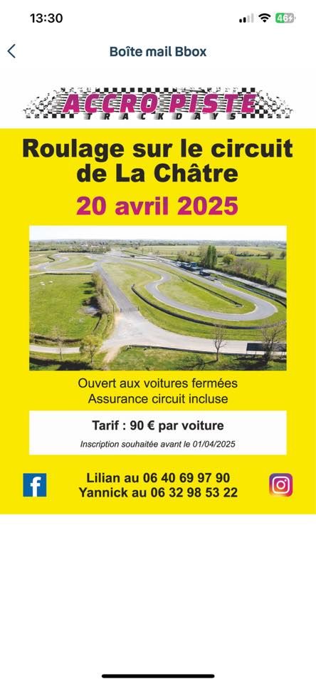 Trackday circuit de la Ch\u00e2tre