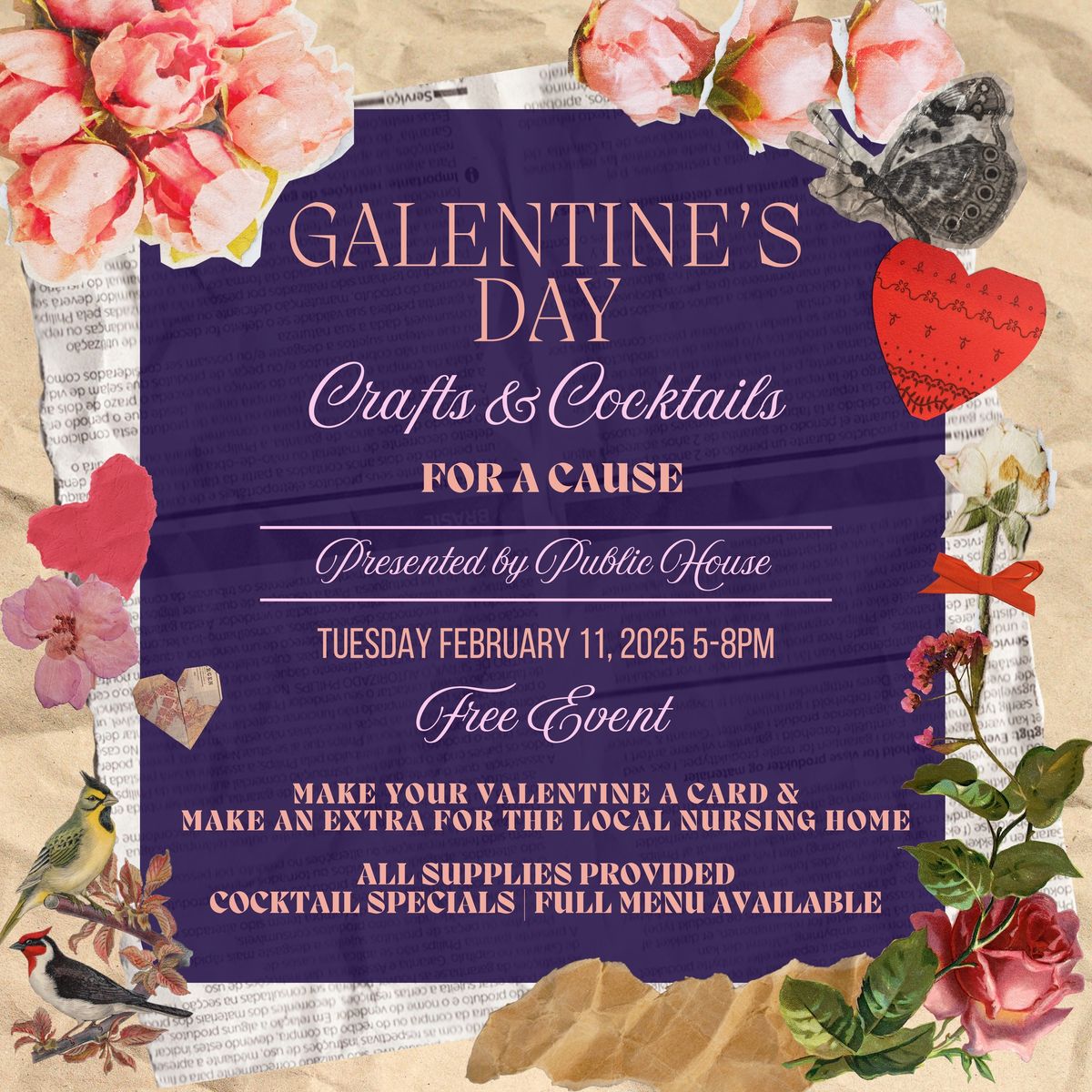 Galentine\u2019s Day: Cocktails & Crafts for a Cause \ud83d\udc8c