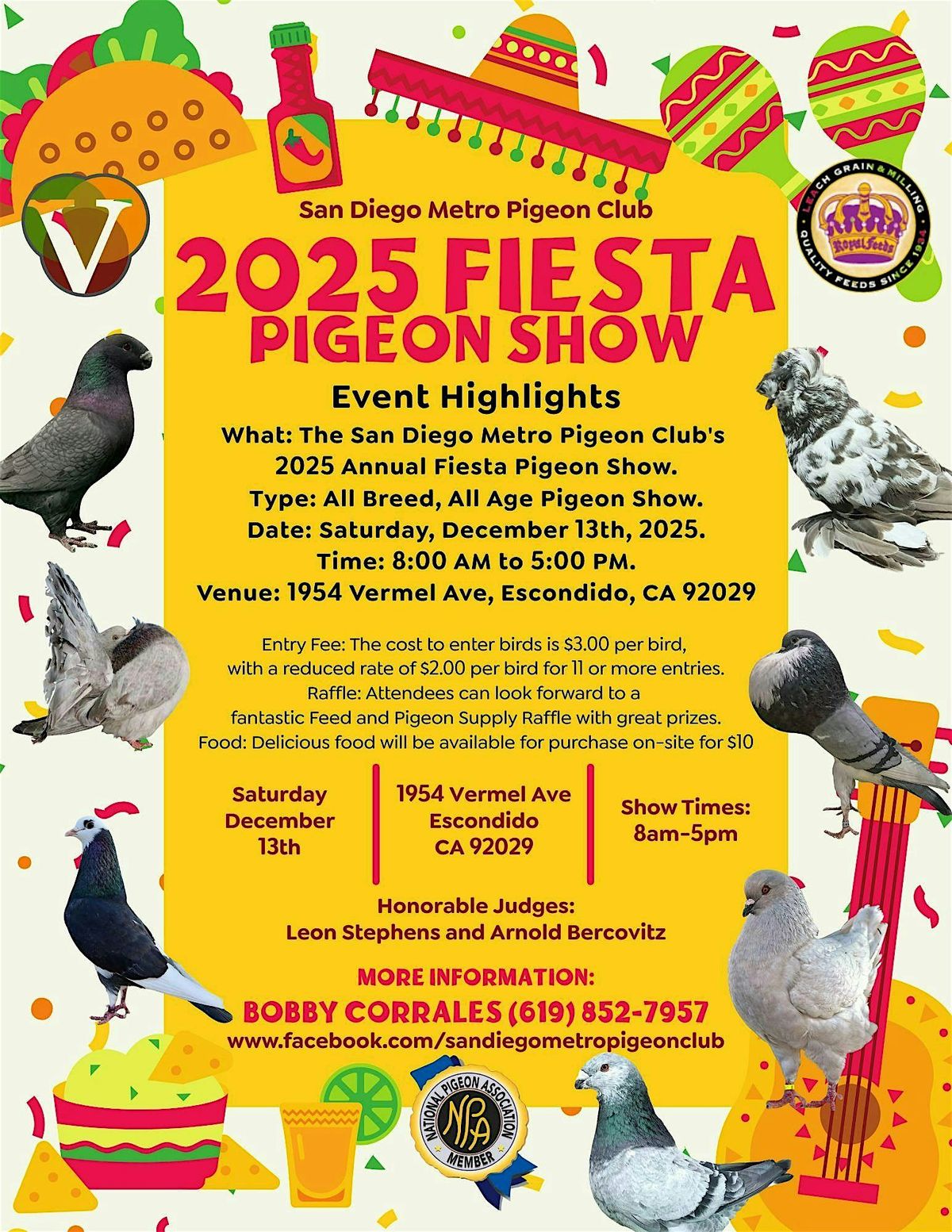 Fiesta Pigeon Show by San Diego Metro Pigeon Club