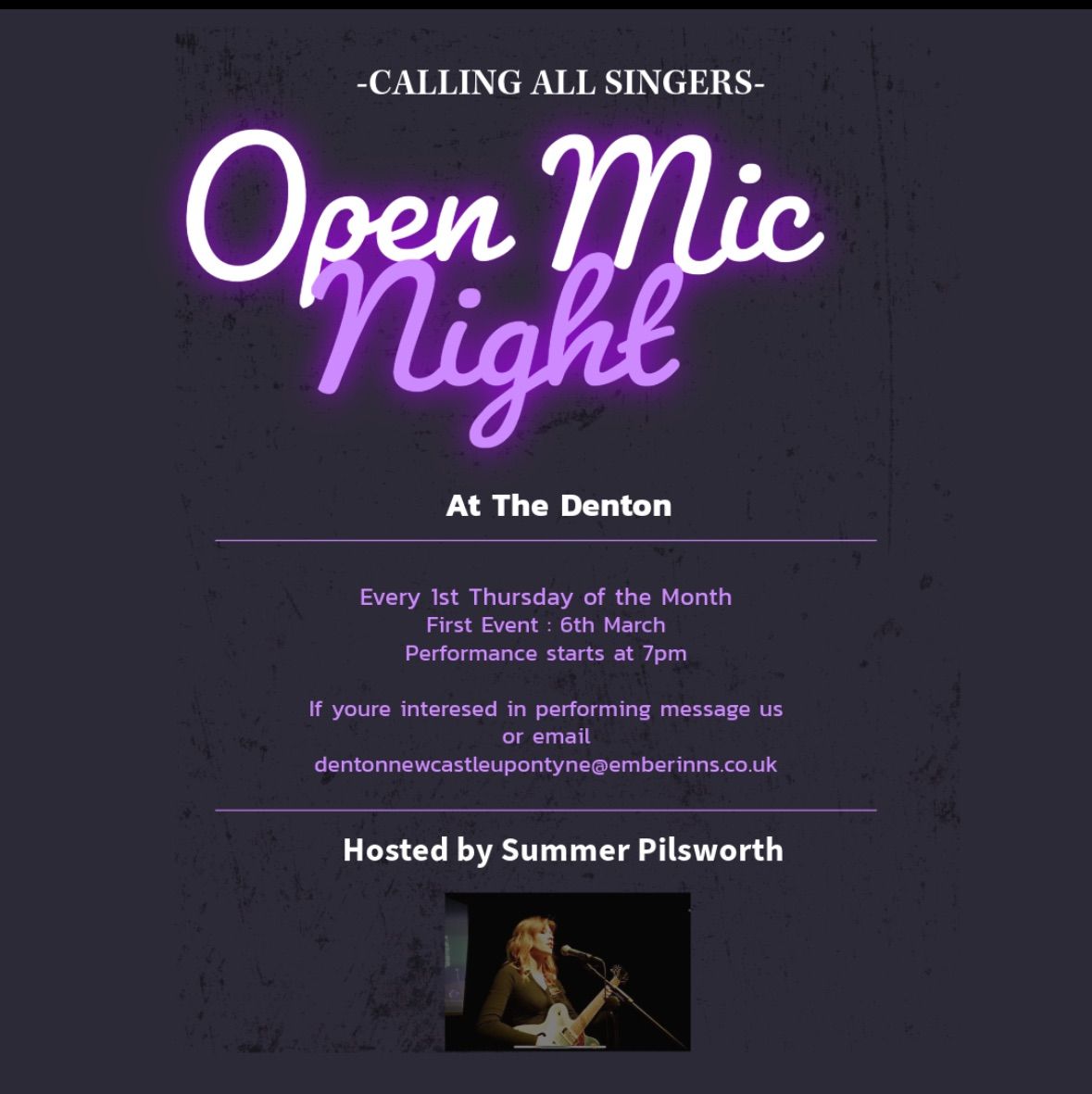 Monthly Open Mic Night 