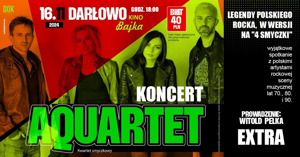 LEGENDY POLSKIEGO ROCKA (KONCERT): Kwartet smyczkowy AQuartet z Katowic 