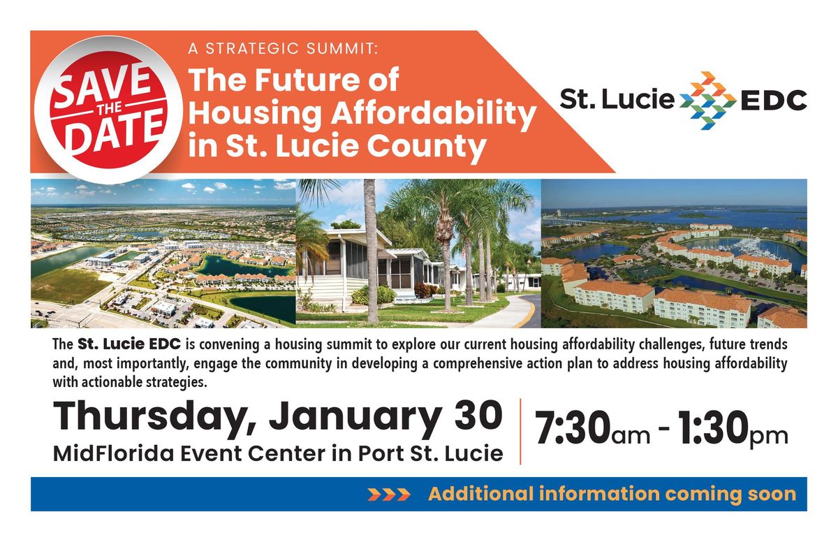 EDC Strategic Summit on The Future of Housing Affordability in St. Lucie County