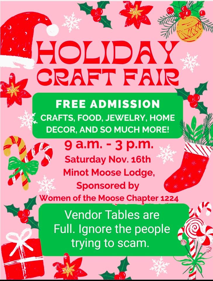 Holiday Craft Fair- Women of the Moose Chap.1224