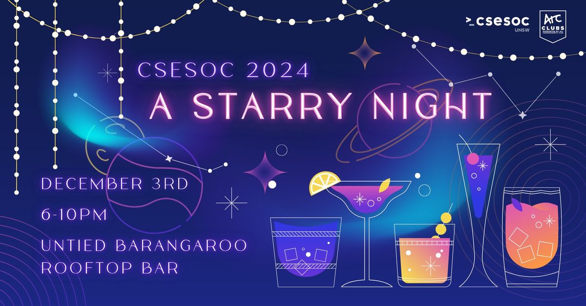 CSESoc Presents: SOCTAIL, A Starry Night \ud83c\udf20\ud83c\udf0c