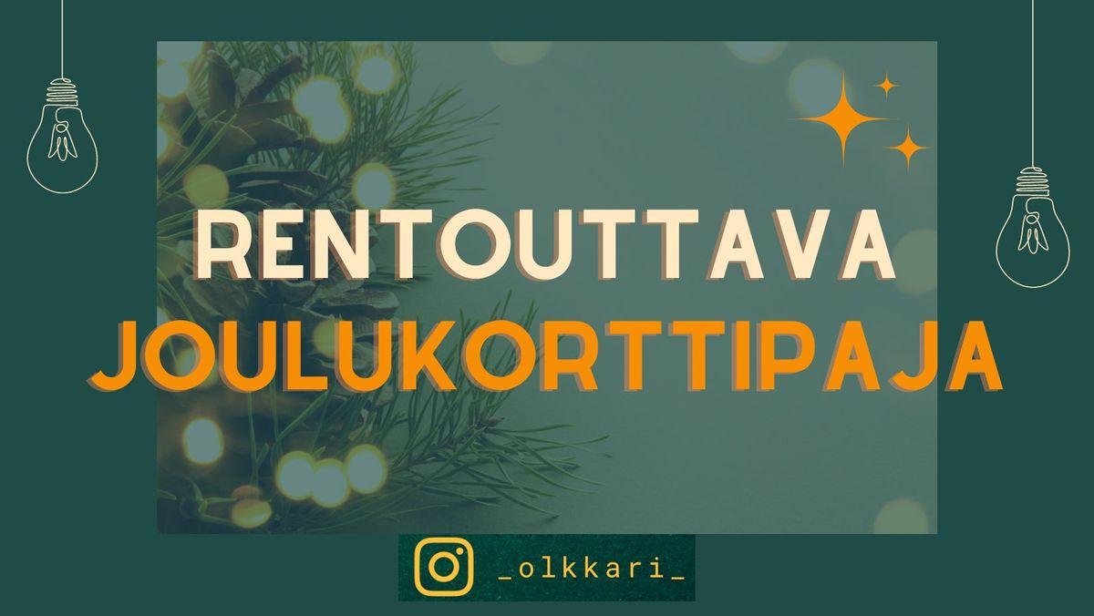 Rentouttava joulukorttipaja