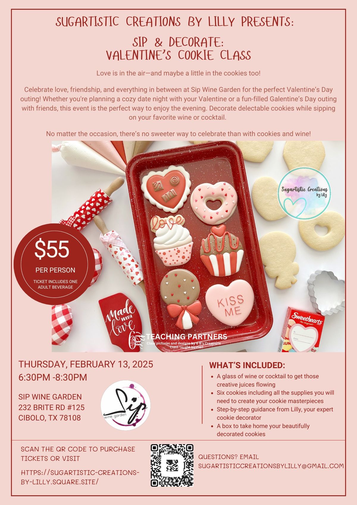 Sip & Create: Valentine's Day Sugar Cookies Decorating Edition 