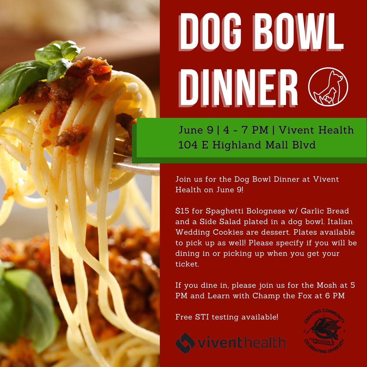 Dog Bowl Dinner and Emotional Support Pet Workshop