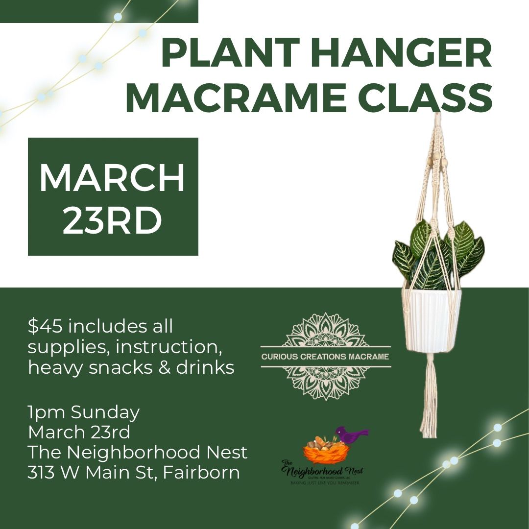 Macrame Plant Hanger Class