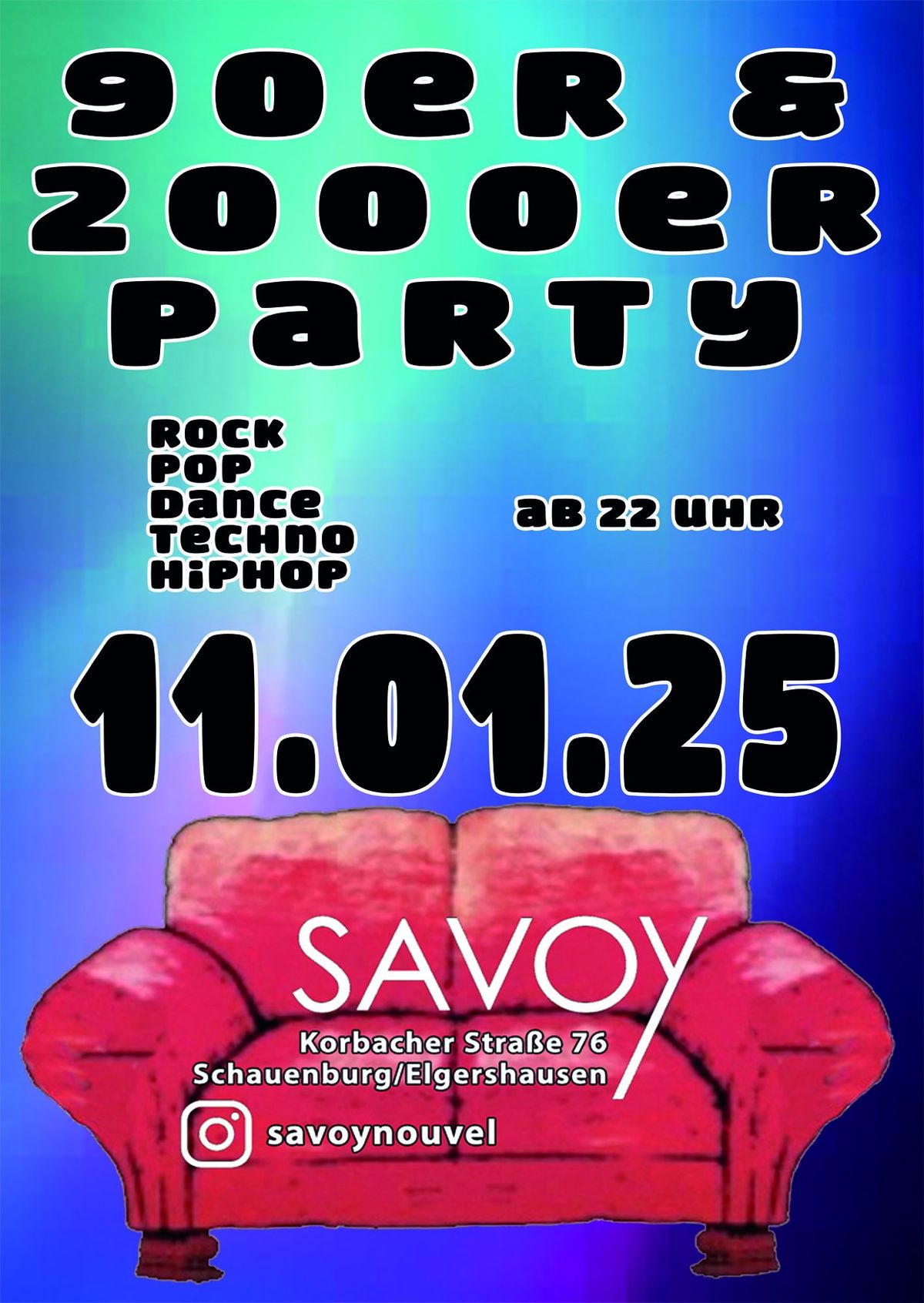 90er und 2000er Party im Savoy in Elgershausen