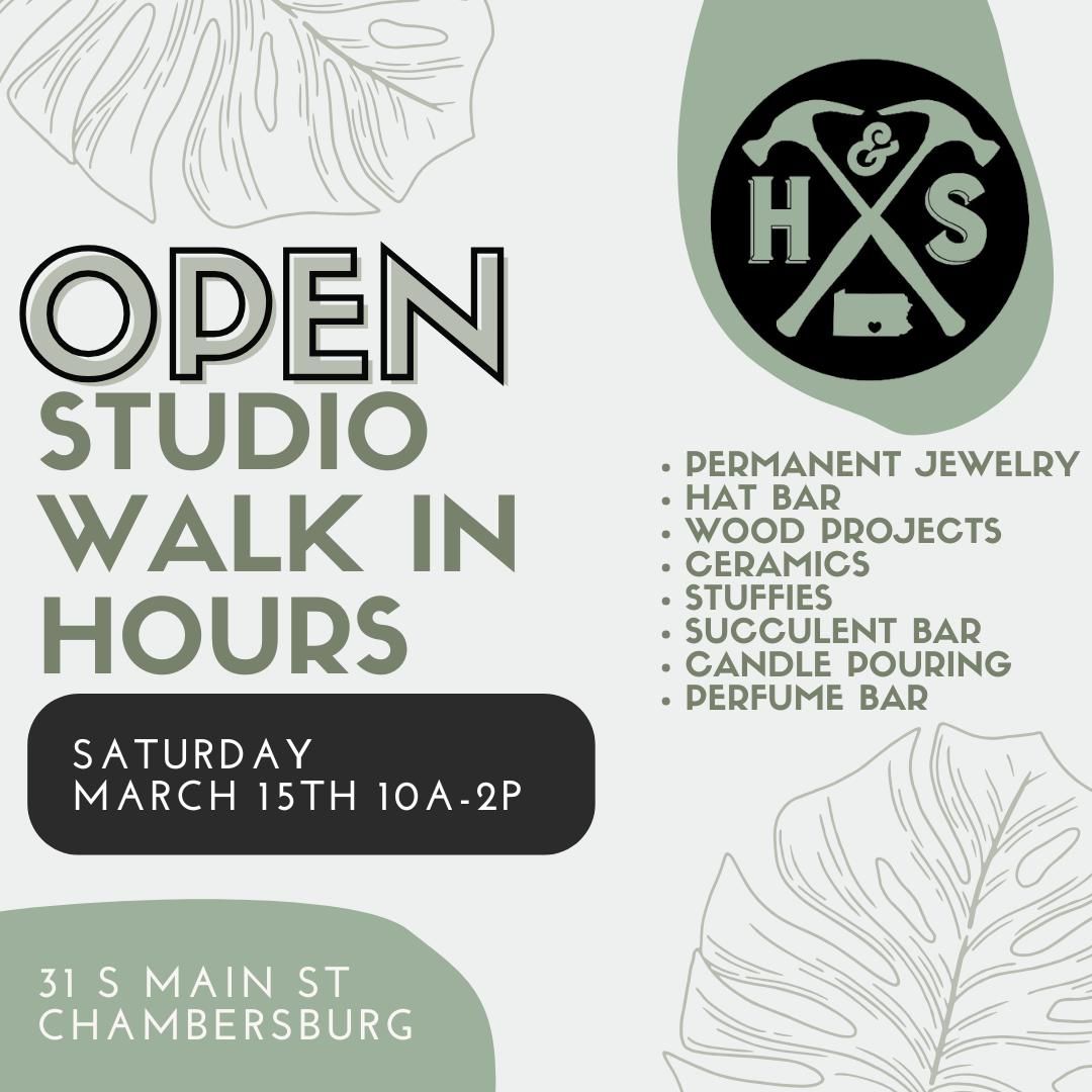 Saturday March 15th- OPEN STUDIO 10am-2pm