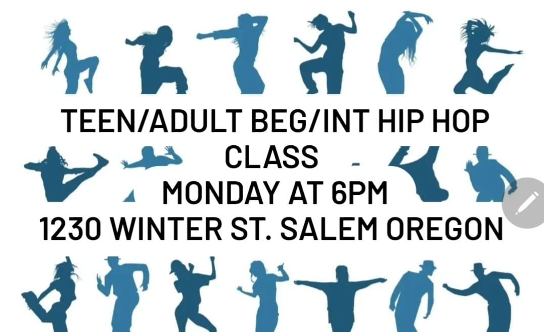 Beg\/Int Hip Hop class for Adults and Teens 