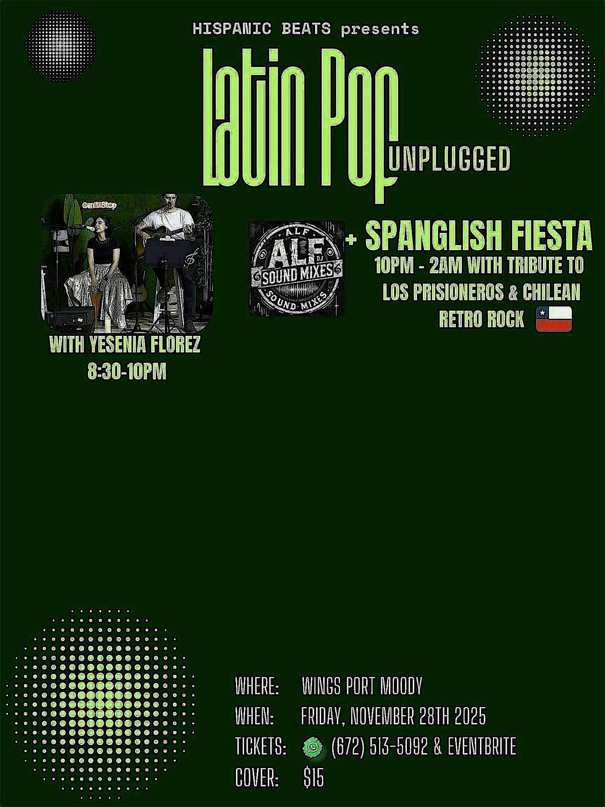 Latin Pop Unplugged + Spanglish Fiesta 28NOV