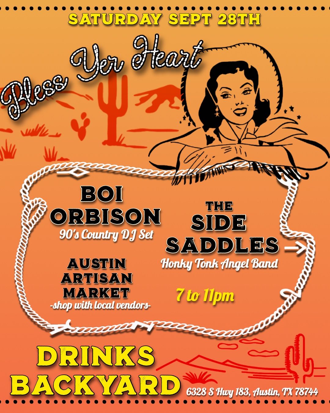 Bless Yer Heart: Queer Country Jamboree with The Side Saddles & DJ Boi Orbison