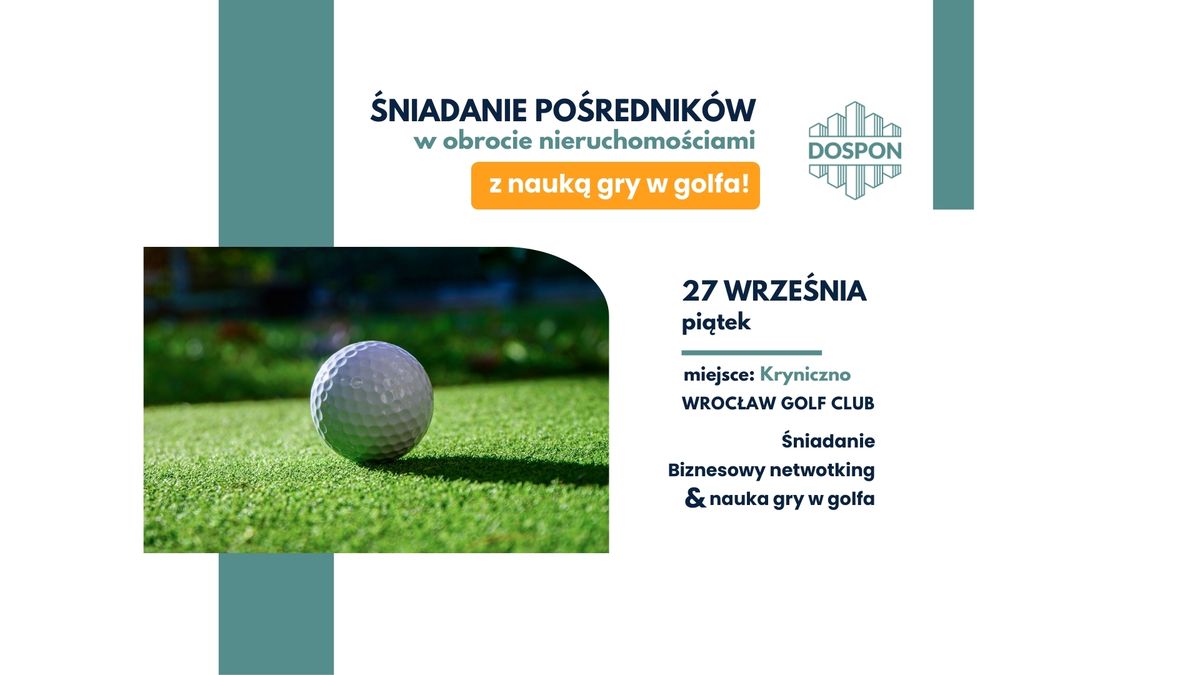 \u015aNIADANIE PO\u015aREDNI\u00d3W z nauk\u0105 gry w golfa | 27 wrze\u015bnia | Wroc\u0142aw Golf Club