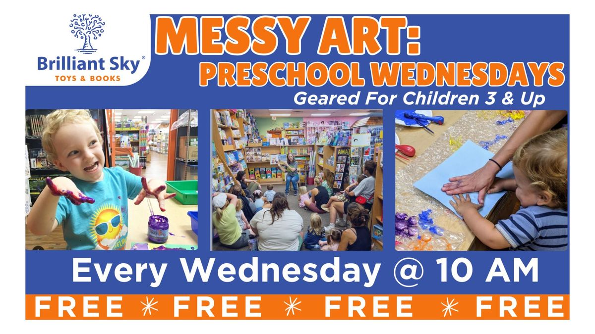 Messy Art - Preschool Wednesdays (3+)
