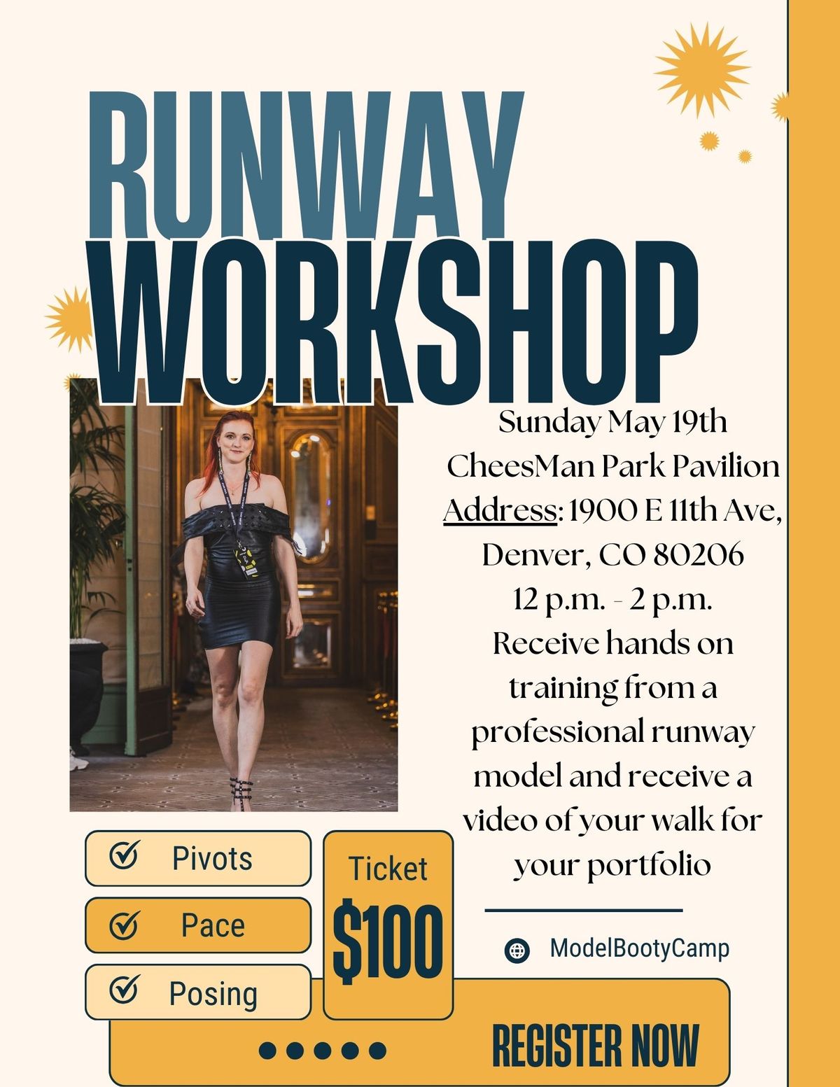 Runway Workshop for models, photographers, and Makeup Artists
