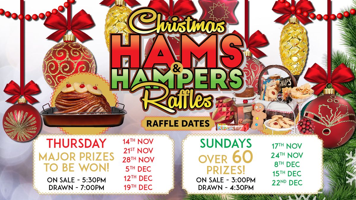 CHRISTMAS HAMS & HAMPERS RAFFLES at Penrith RSL Club