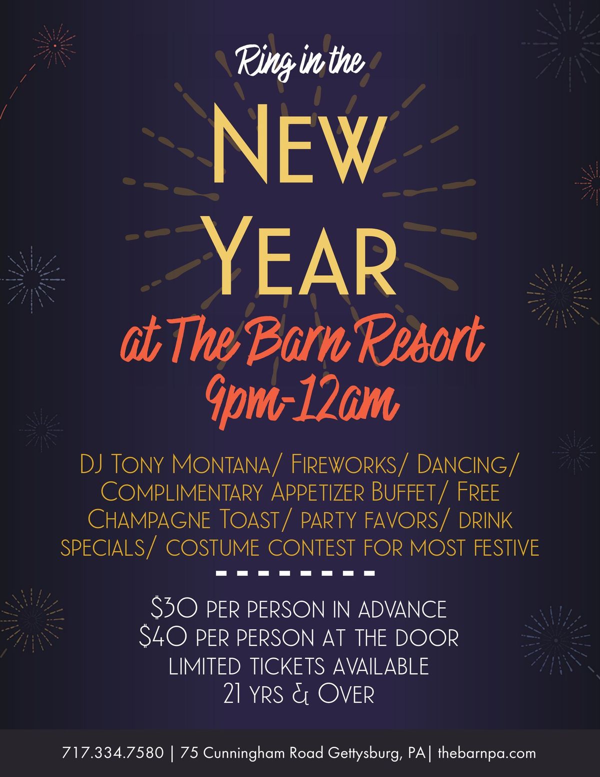 New Year's Eve Party at The Barn Resort