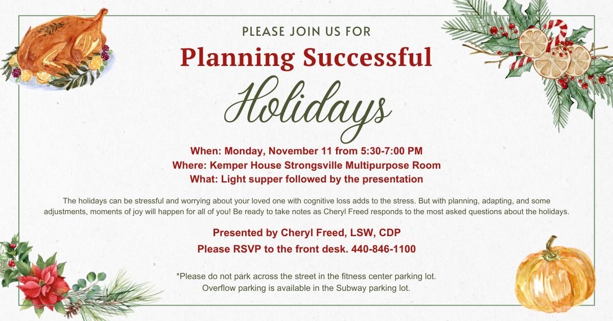 Planning Successful Holidays at Kemper House Strongsville